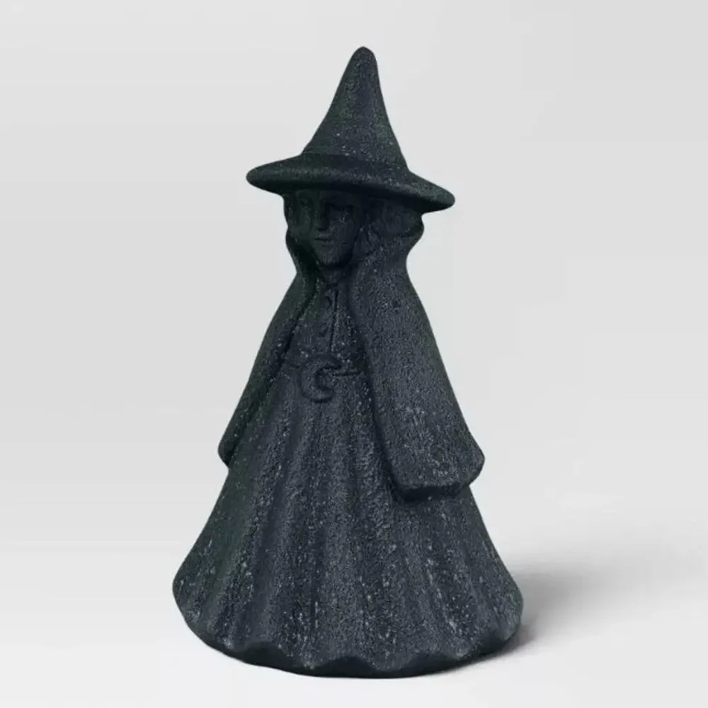 Target Hyde & Eek Terracotta Textured Black Ceramic Witch Figure Halloween NEW